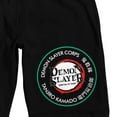 thumbnail image 2 of Demon Slayer Corps Logo Men's Black Sleep Pajama Shorts-Small, 2 of 7