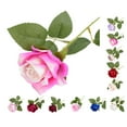 thumbnail image 1 of 5PCS Artificial Silk Rose Flower Bouquet Lifelike Fake Rose for Wedding Home Party Decoration Event Gift, 1 of 7