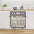 thumbnail image 7 of Handmade Farmhouse Oven Skirt, Handmade Oven Skirts Curtain Cover, Effortless Install, Hide Clutter for Stove Washer, Tabs & Ruffled Trim, 23.6*17.7In Khaki, 7 of 7