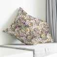 thumbnail image 4 of Throw Pillow Covers 24x24 Inch, Dark Sage Green Botanical Decorative Pillow Cases for Couch Sofa Bed, Spring Floral Summer Botanical Retro Cotton Linen Square Home Decor Pillowcases, 4 of 7
