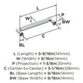 thumbnail image 5 of Amerock Ballard 5-1/16 inch (128mm) Center-to-Center Polished Chrome Cabinet Pull, 5 of 6