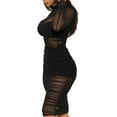 thumbnail image 4 of GHSDFBB Robe Moulante Aguichant pour Femmes en Maille Transparente Froncée Robe de Soirée Boîte de Nuit, 4 of 6