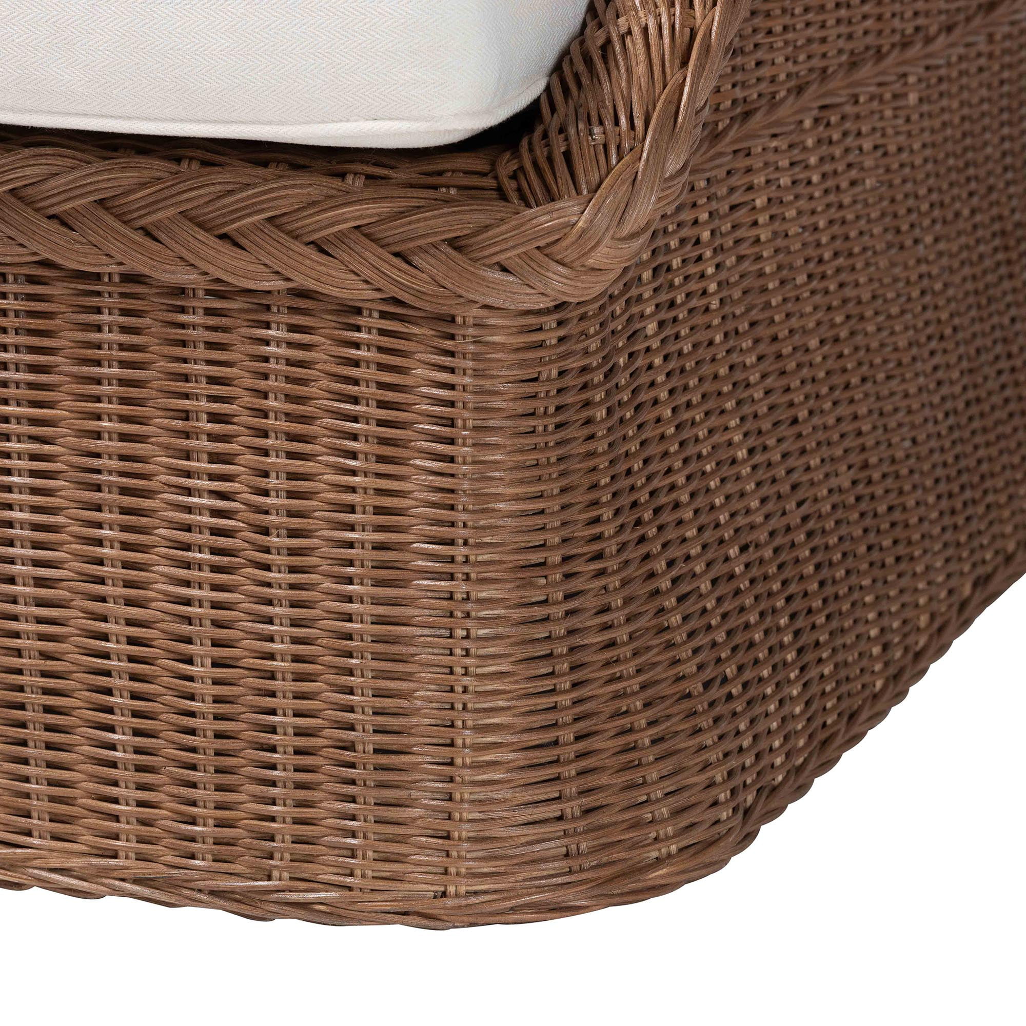 bali & pari Derris Boho Arm Chair, Peanut Brown