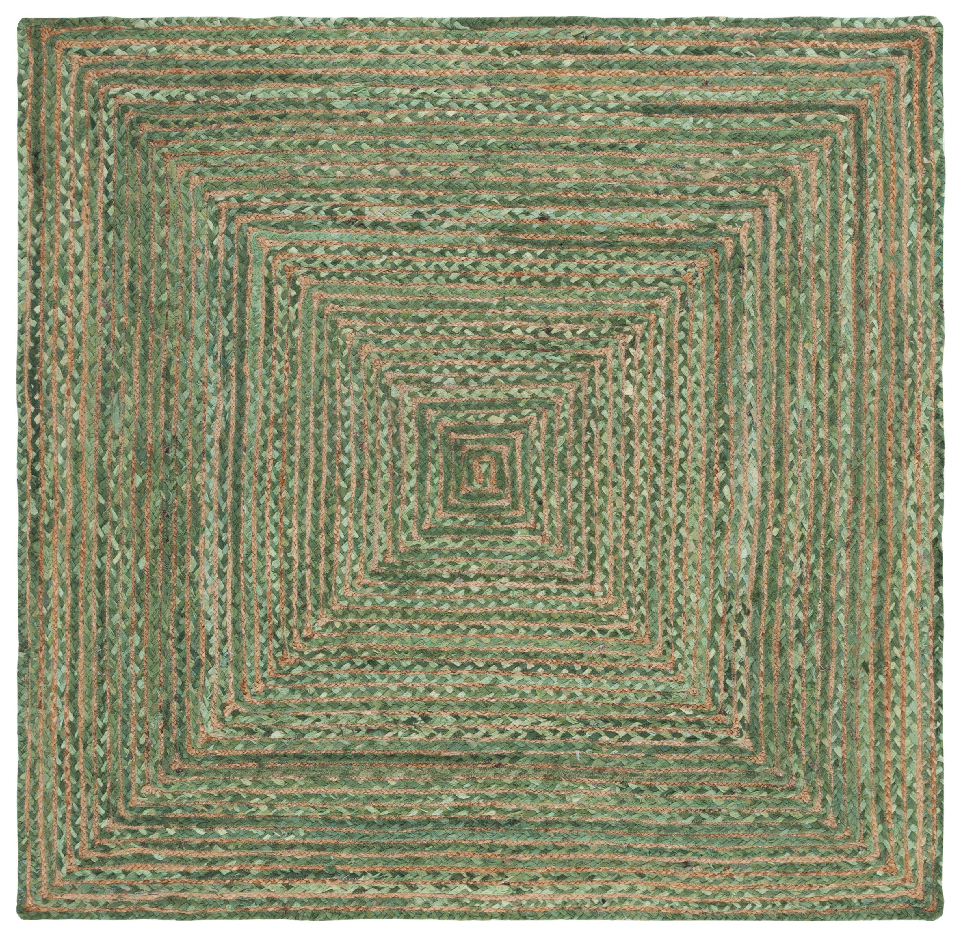 Safavieh Cape Cod Miah Geometric Area Rug, Green/Natural, 5' x 5' Square