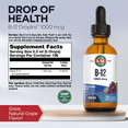 thumbnail image 3 of KAL B-12 DropIns 1000 mcg | Natural Grape Flavor | Healthy Metabolism, Energy, Nerve & Red Blood Cell Support | 2 FL. OZ. | 196 Servings, 3 of 7