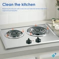thumbnail image 3 of 4 Pcs Drip Pans Set with Chrome Coating Heat Resistant Drip Pan Round Stove Drip Pans Electric Stove Burner Drip Pans Includes 2 Pcs 6inch and 2 Pcs 8inch for Home Kitchen, 3 of 9