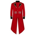 thumbnail image 1 of IROINNID Manteau Trench pour Hommes Réduit Loisirs Gothique Queue-de-Pie Steampunk Rétro Queue-de-Pie Médiévale à Revers Robe de Cour Manteau Coupe Ajustée, Rouge, 1 of 4
