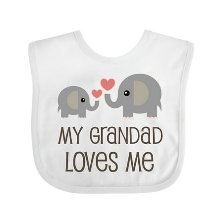 

Inktastic My Grandad Loves Me Gift Baby Boy or Baby Girl Bib