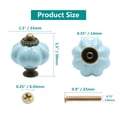 thumbnail image 5 of Minzimin 4pcs  Pumpkin Knobs, Vintage Ceramic Cabinet Knobs | Dresser Knobs, Drawer Knobs, Door Knobs, Drawer Pulls, Dresser Handles with Mounting Screws, 5 of 8