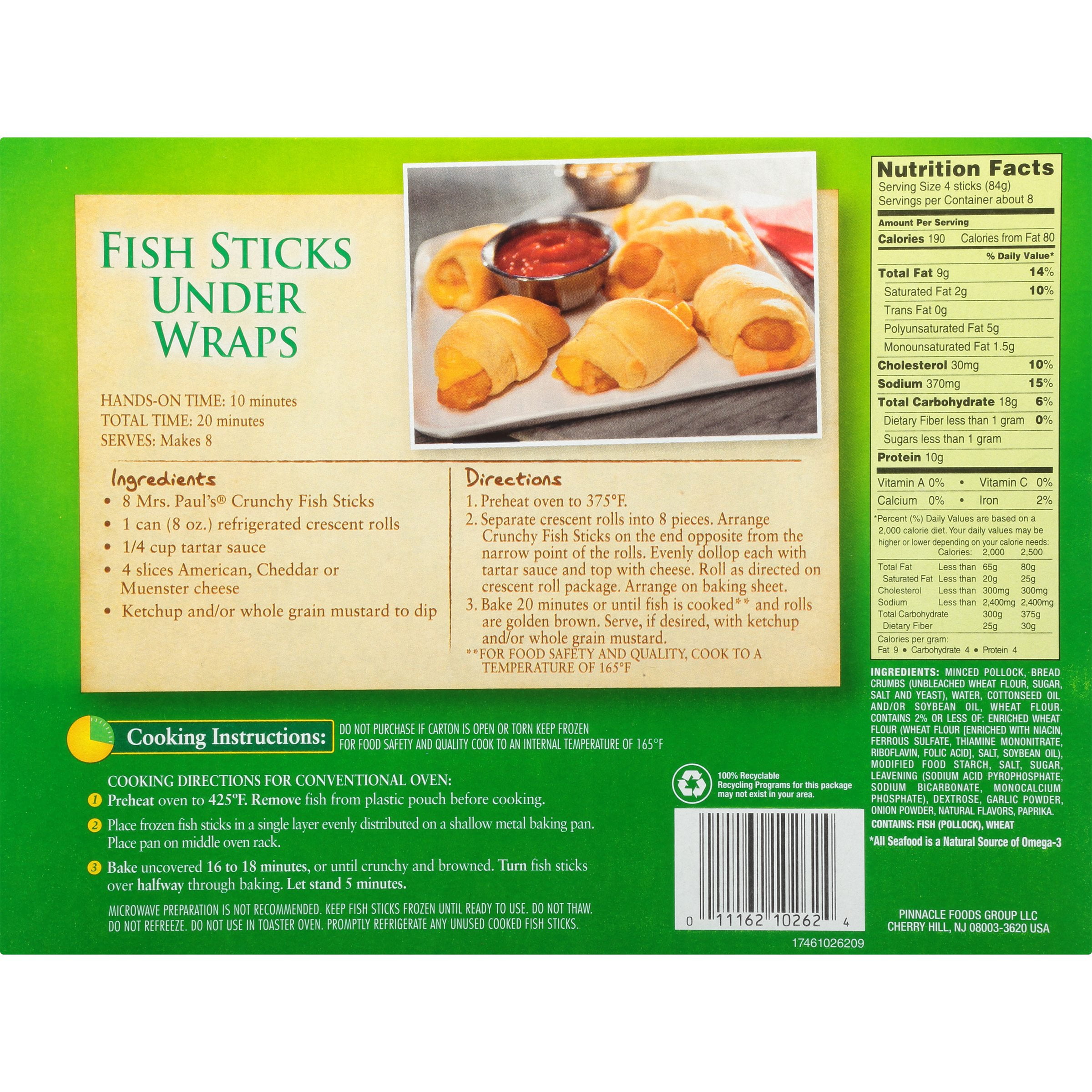 Mrs Paul S Xtra Large Crunchy Fish Sticks 30 Ct Box