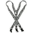 thumbnail image 1 of Men s ZEBRA Print SUSPENDERS Y Shape Back Elastic Button Clip Convertible, 1 of 2