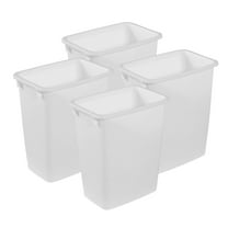 Rubbermaid 21 Qt Traditional Wastebasket Indoor Home Trash Can Container, White, 4 Pack