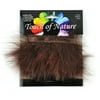 Pack of 3 Brown Fancy Feather Fluffy Trim 36"