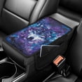 thumbnail image 2 of Chririnla Armrest Cover Cushion for Car Interior, Softness with Pockets Car Armrest Pad Cover for Vehicle Car Arm Rest Cover Pad, Wolf Pattern, 2 of 6