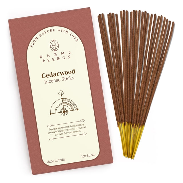 100 varillas de incienso KARMAPLEDGE Cedarwood Organic