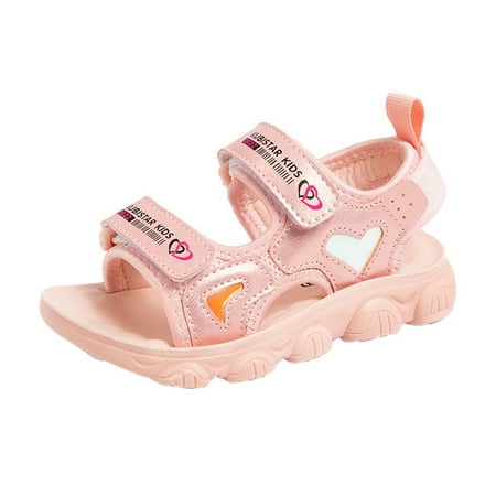 

WuLIQna Girls Boys Sandal Adjustable Double Buckles Casual Flat Open Toe Lightweight Shoes Boys And Girls Solid Color Fashionable Soft Sole Sandals Beach Shoes Children s Sandals