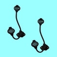thumbnail image 2 of Renovators Supply Black Wrought Iron Wall Double Hooks Decorative Birdcage Style 8" Rust Resistant Wall Mount Dual Hooks for Coat, Robe or Hat Holder Hanger w/Hardware Pack of 2, 2 of 8