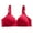 Red, variant on Diufon Wireless Bras for Women Full Coverage Push Up Adjustable Straps Bra Ladies Comfort Everyday Solid Color Bra