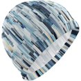 thumbnail image 1 of FYBTO Swimming Cap FYBTO Art Stripes and Teals Adult FYBTO Polyester, 1 of 4