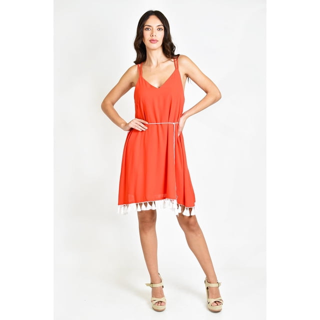 Vestido Roman Fashion Juvenil Naranja 1817 M