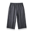 thumbnail image 6 of Noric Women's Cotton Striped Capri Pants Summer High Waisted Casual Cropped Trousers with Pockets, 6 of 7
