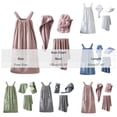 thumbnail image 3 of Mifsaly Womens 4 Piece Plush Bath Dress Set Absorbent Sleeveless Wrap Shower Robe with Pockets,Hair Towel Wrap, Dry Hair Cap & Bath Towel Gray,Free Size, 3 of 7