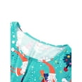 thumbnail image 4 of Seyurigaoka Women’s Juniors Christmas Printed Round Neck Long Sleeve Home Jumpsuit, 4 of 8