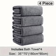 thumbnail image 6 of 4pcs Extra Large Bath Towels Set (35x70 Inches) - Super Soft, Quick-Dry & Highly Absorbent - Plush Spa-like XL Bath Sheets for Home, Hotel, Gym, Spa - Elegant Multi-Color Options, 6 of 12