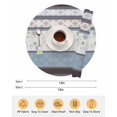 thumbnail image 6 of 15 Inch Round Placemats Set of 4, Blue Brown Stripes Non Slip Heat Insulation PP Table Mats, Abstract Geometric Spring Flowers Country Washable Place Mats for Kitchen Dining Party Table Decor, 6 of 7