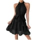 thumbnail image 1 of Moda mujer verano sólido Sexy Halter vendaje Casual sin mangas Mini vestido Fridja  hj2437, 1 of 8
