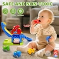 thumbnail image 3 of Marstone Toddler Toys 1 2 Year Old Boy Gifts: Dinosaur Slide with 4 Animal Cars Educational Baby Toys 12-18 Months, First 1st Birthday Gifts for Kids, Girls, Push Car Race Track for Toddlers 1-3, 3 of 6
