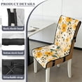 thumbnail image 6 of TSOVTHRID Floral White Yellow Print Quilted Dining Chair Slipcovers Stretchy Comfy Chair Seat Covers Washable Removable Seat Cushion Covers with Detachable Strap, Set of 1, 6 of 7