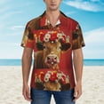 thumbnail image 2 of Fotbe White And Red Daisy Cow Hawaiian Shirt for Men Unisex Summer Beach Casual Short Sleeve Cotton Linen Button Down Shirts-3X-Large, 2 of 5