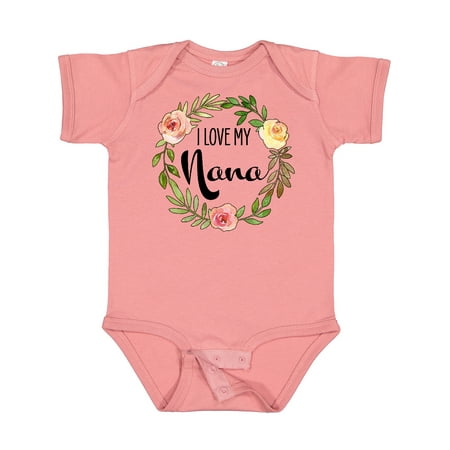 

Inktastic I Love My Nana Flower Wreath Gift Baby Boy or Baby Girl Bodysuit