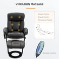 PU Leather Massage Recliner Chair with Ottoman 10 Point