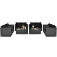thumbnail image 2 of Costway 8PCS Patio Rattan Furniture Set Cushioned Sofa Chair Coffee Table Black, 2 of 9