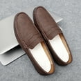 thumbnail image 5 of Big Size Men's Casual Loafers Slip On Leather Shoes Lightweight Driving Shoes Moccasins Classic Penny Loafer Flats Boat Shoes, 5 of 10