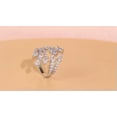 thumbnail image 3 of Adjustable Green CZ Leaf Engagement Ring Cubic Zirconia Fashion Brand Jewellery, 3 of 9
