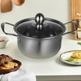 thumbnail image 1 of HONMEET Stainless Steel Cooking Pot for Family Gatherings 1Pcs Silver Pot, 1 of 8