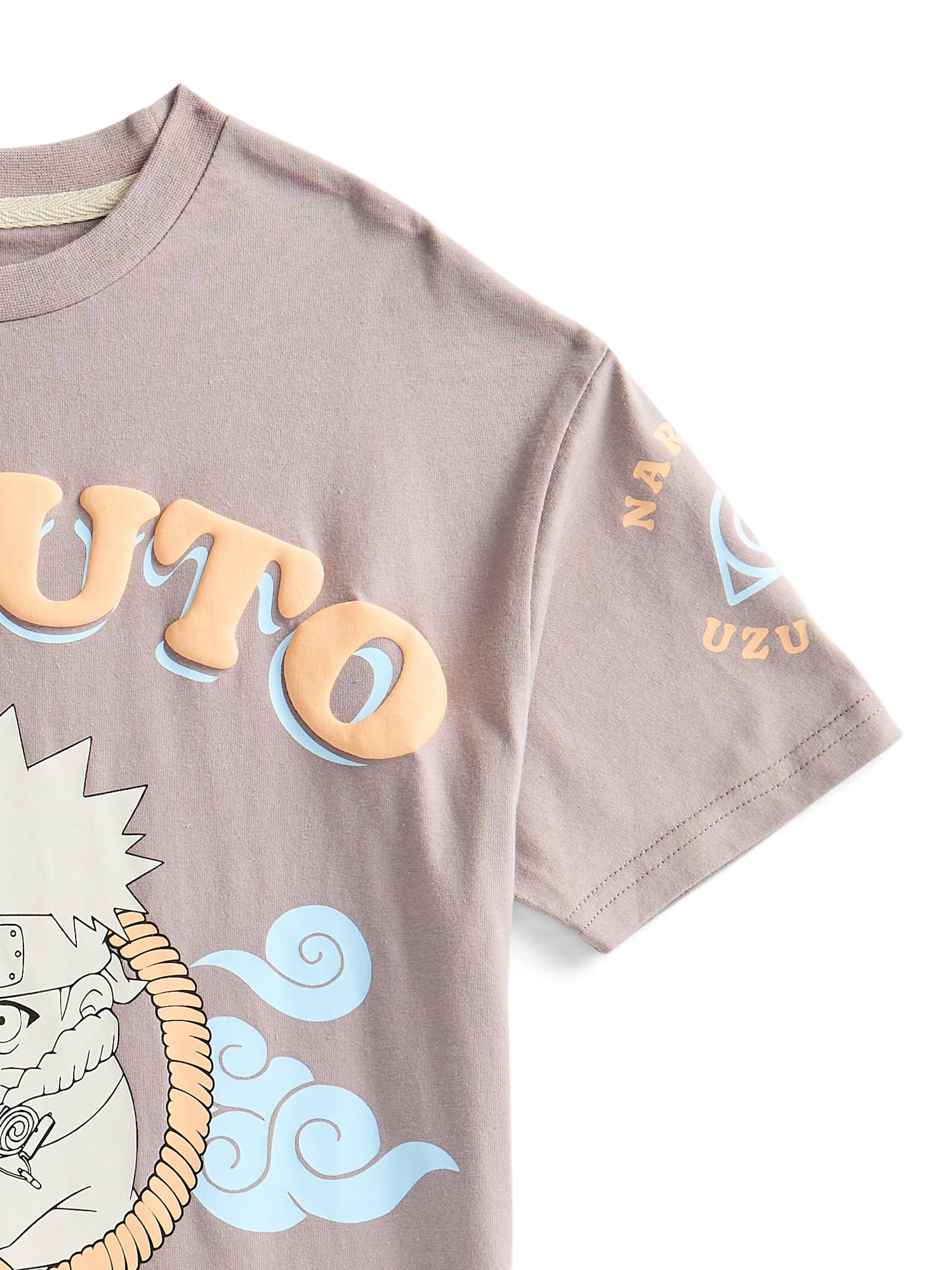 Naruto Boys Cotton Graphic T-Shirt with Short Sleeves, Sizes XS-2XL
