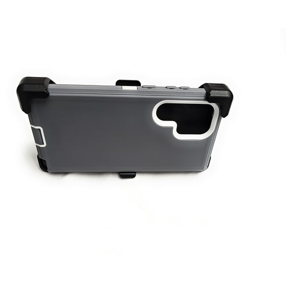 RDRKR Shock Resistant Heavy Duty Smartphone Case with Clip Holster Kickstand Compatible with S23 Ultra (Gray)