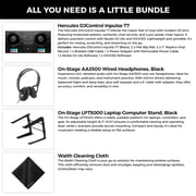 Hercules DJControl Inpulse T7 Black DJ Controller+Headphones+Laptop Stand Bundle