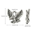 thumbnail image 4 of 100pc Tibetan Style Alloy Pendants Cadmium Free & Nickel Free & Lead Free Eagle/Hawk Charm Antique Silver 13x13x2mm Hole: 2mm, 4 of 4