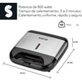 thumbnail image 2 of Sandwichera 750W Panini Electrica con Recubrimiento Antiadherente Luz Indicadora Fácil de Limpiar Mini Prensa para Hacer 2 Sandwiches Cocina, 2 of 8