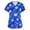Blue, variant on Halloween Witch Scrub Top Women Soft Stretch Hospital Nursing Tunic Top Soft Breathable V Neck Carer Uniform