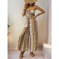 thumbnail image 2 of Womens Jumpsuits Summer Casual Dressy off Shoulder Belted Wide Leg Romper Sexy Elegant Boho Vacation One Piece Outfit, 2 of 6