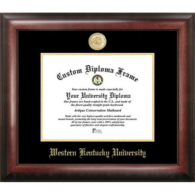 Cadre de Diplôme en Relief de l'Or Universitaire Occidental