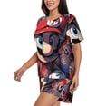 thumbnail image 2 of Lsque Mario Women's Short-Sleeved Pajama Set - 2 Piece Soft and Lightweight Sleepwear Set-X-Large, 2 of 9