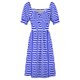 thumbnail image 4 of Vestido de manga corta con patrón de llave griega vestidos de verano para mujer vestido de verano para mujer 2025, 4 of 6