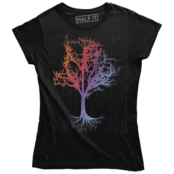 Enchanted Tree Magical Radiant-Glowing Colored Tree Women T-Shirt